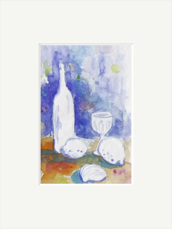 Stilleben mit Muschel – Aquarell/Papier
