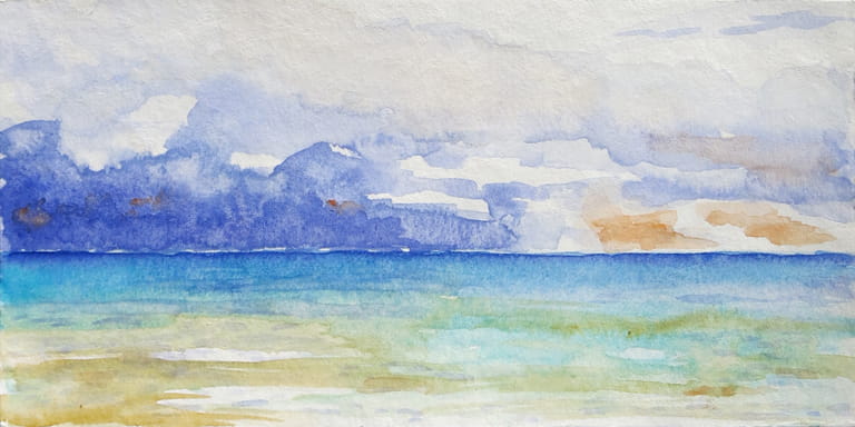 Mittelmeer – Aquarell auf Papier