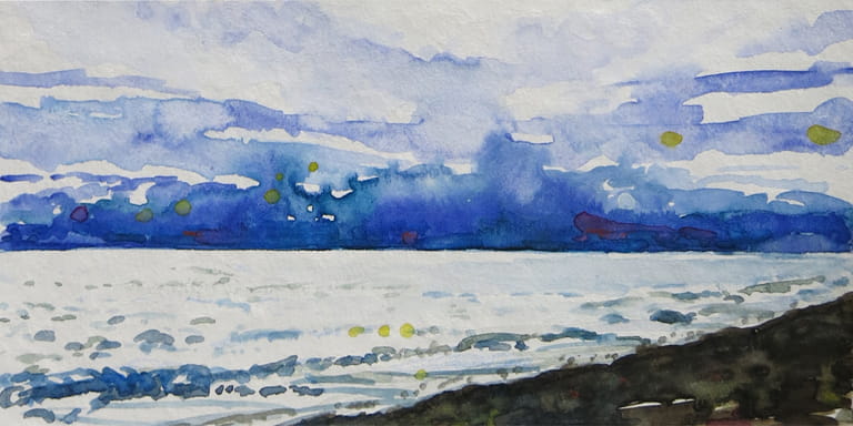 Mittelmeer – Aquarell auf Papier