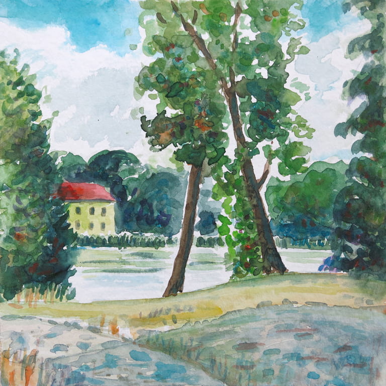 Am Heiligen See – Aquarell auf Papier