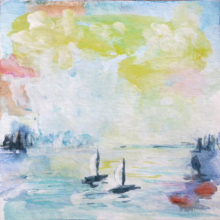 Boote – Aquarell und Gouache auf Papier