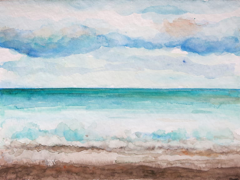 Meer – Aquarell auf Papier