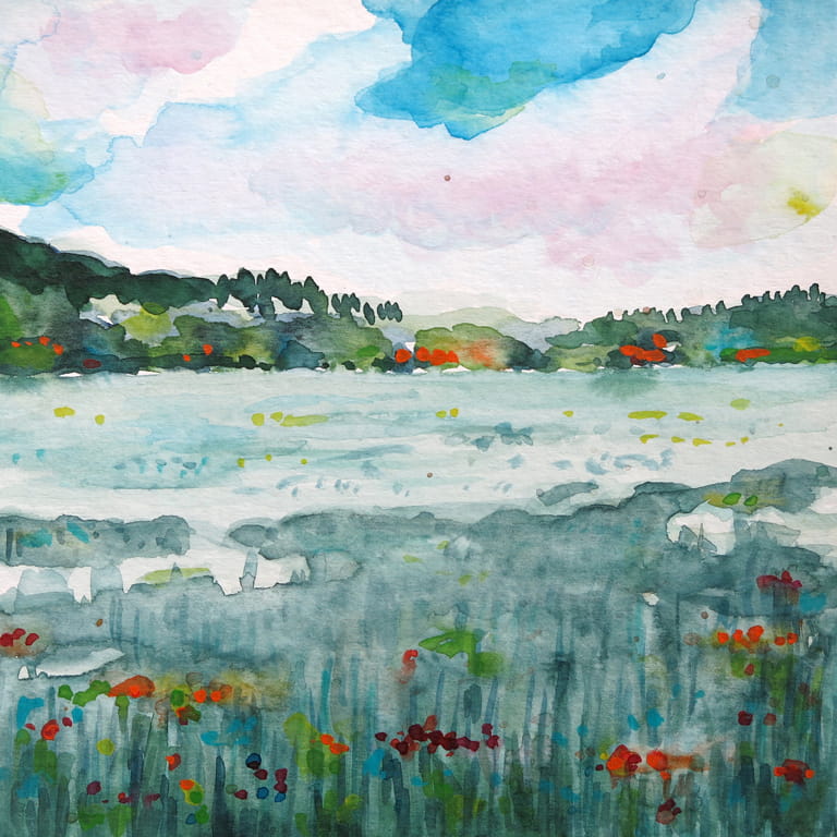 Kornfeld – Aquarell auf Papier