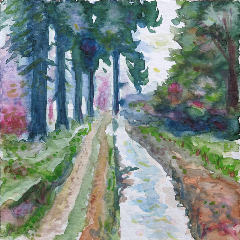 Wald – Aquarell auf Papier