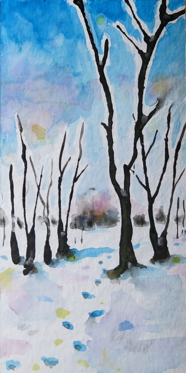 Winter – Aquarell auf Papier